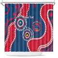 Adelaide Crows NAIDOC 2026 Personalised Shower Curtain 50 Years of Deadly Aboriginal Art