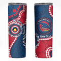 Adelaide Crows NAIDOC 2026 Personalised Skinny Tumbler 50 Years of Deadly Aboriginal Art