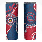 Adelaide Crows NAIDOC 2026 Personalised Skinny Tumbler 50 Years of Deadly Aboriginal Art