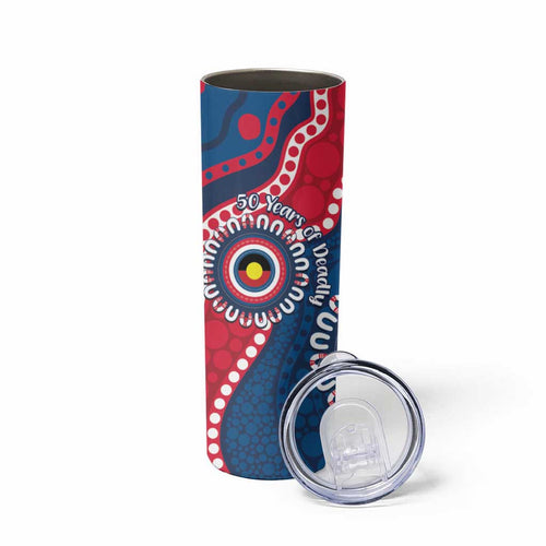 Adelaide Crows NAIDOC 2026 Personalised Skinny Tumbler 50 Years of Deadly Aboriginal Art