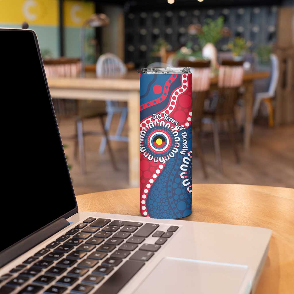 Adelaide Crows NAIDOC 2026 Personalised Skinny Tumbler 50 Years of Deadly Aboriginal Art