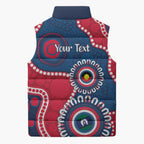 Adelaide Crows NAIDOC 2026 Personalised Sleeveless Puffer Jacket 50 Years of Deadly Aboriginal Art