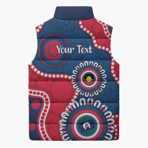 Adelaide Crows NAIDOC 2026 Personalised Sleeveless Puffer Jacket 50 Years of Deadly Aboriginal Art