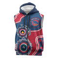 Adelaide Crows NAIDOC 2026 Personalised Sleeveless Zip Hoodie 50 Years of Deadly Aboriginal Art