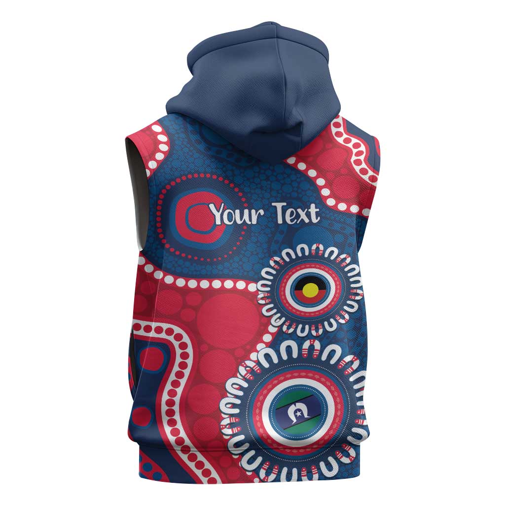Adelaide Crows NAIDOC 2026 Personalised Sleeveless Zip Hoodie 50 Years of Deadly Aboriginal Art