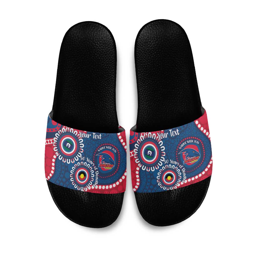 Adelaide Crows NAIDOC 2026 Personalised Slide Sandals 50 Years of Deadly Aboriginal Art