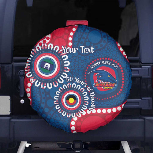 Adelaide Crows NAIDOC 2026 Personalised Spare Tire Cover 50 Years of Deadly Aboriginal Art