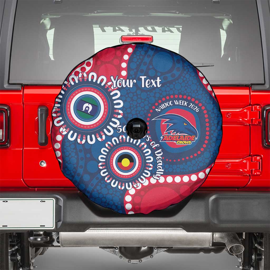 Adelaide Crows NAIDOC 2026 Personalised Spare Tire Cover 50 Years of Deadly Aboriginal Art