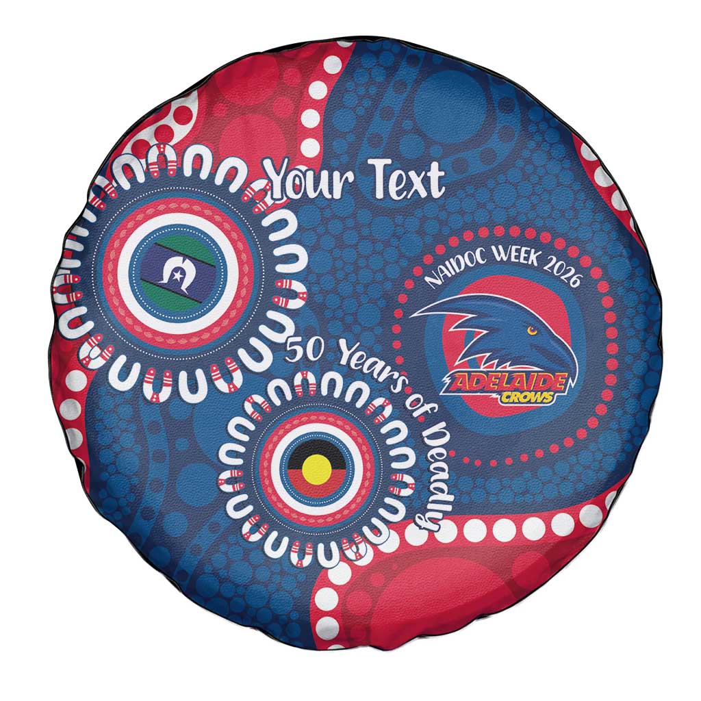 Adelaide Crows NAIDOC 2026 Personalised Spare Tire Cover 50 Years of Deadly Aboriginal Art