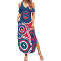 Adelaide Crows NAIDOC 2026 Personalised Summer Maxi Dress 50 Years of Deadly Aboriginal Art