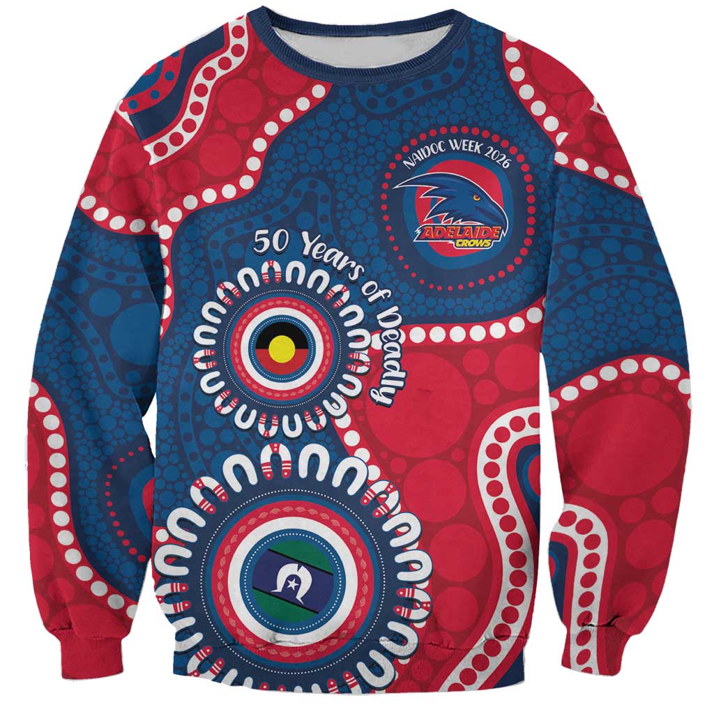 Adelaide Crows NAIDOC 2026 Personalised Sweatshirt 50 Years of Deadly Aboriginal Art