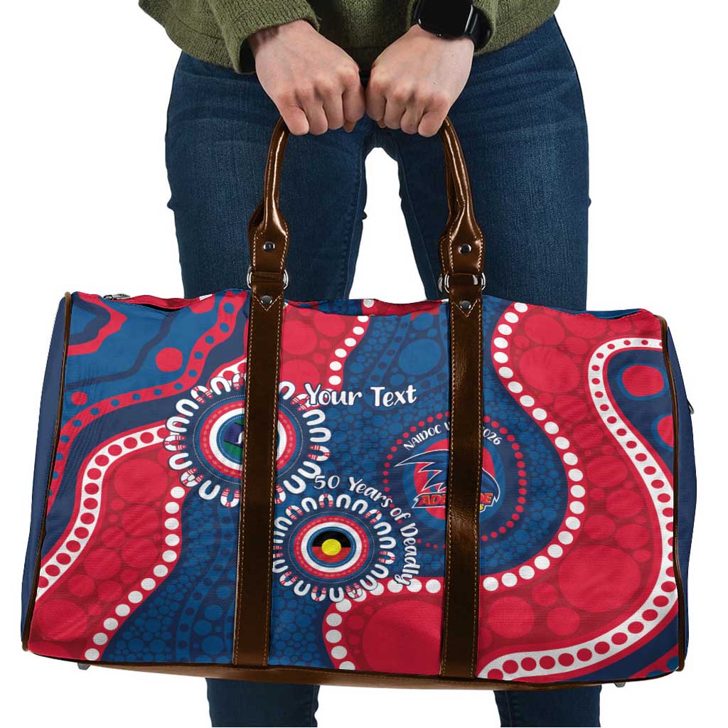 Adelaide Crows NAIDOC 2026 Personalised Travel Bag 50 Years of Deadly Aboriginal Art