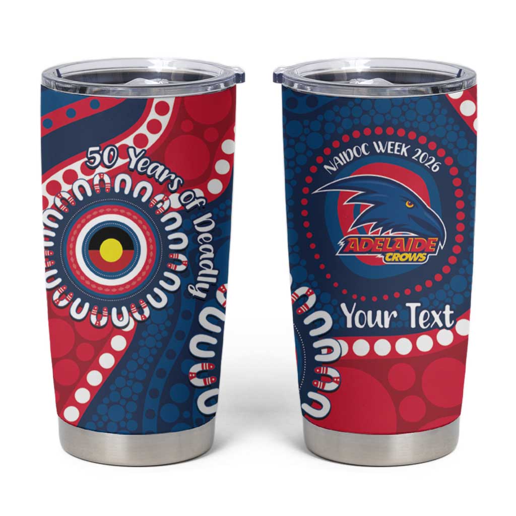 Adelaide Crows NAIDOC 2026 Personalised Tumbler Cup 50 Years of Deadly Aboriginal Art