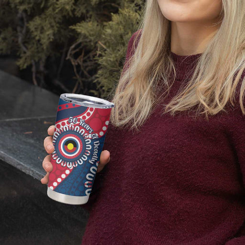 Adelaide Crows NAIDOC 2026 Personalised Tumbler Cup 50 Years of Deadly Aboriginal Art