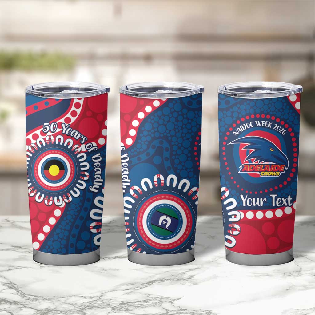Adelaide Crows NAIDOC 2026 Personalised Tumbler Cup 50 Years of Deadly Aboriginal Art
