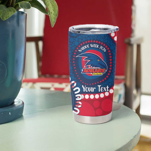 Adelaide Crows NAIDOC 2026 Personalised Tumbler Cup 50 Years of Deadly Aboriginal Art