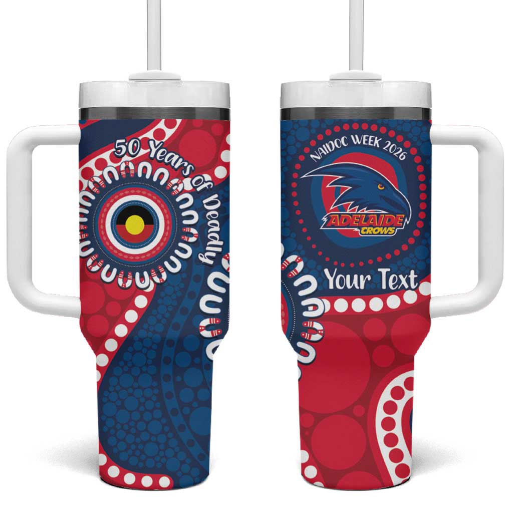Adelaide Crows NAIDOC 2026 Personalised Tumbler With Handle 50 Years of Deadly Aboriginal Art