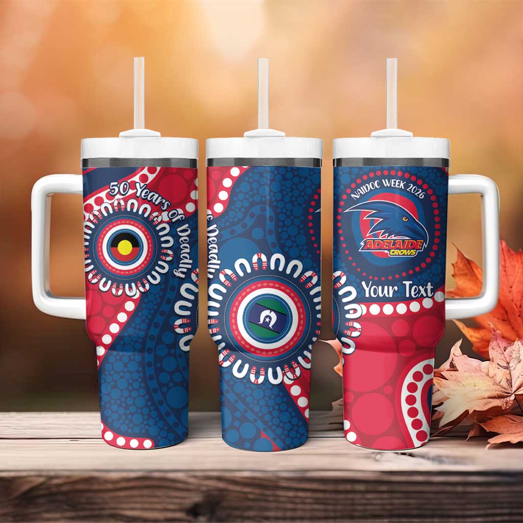 Adelaide Crows NAIDOC 2026 Personalised Tumbler With Handle 50 Years of Deadly Aboriginal Art