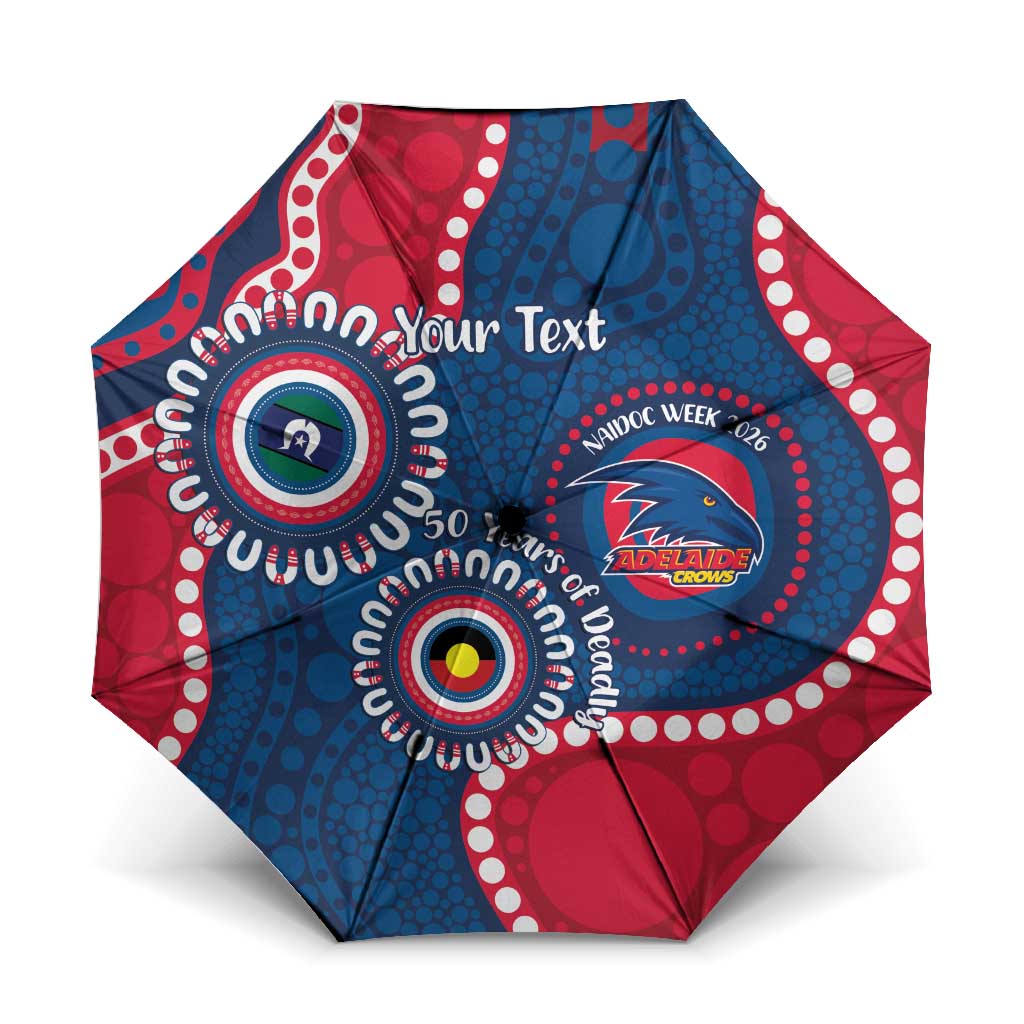 Adelaide Crows NAIDOC 2026 Personalised Umbrella 50 Years of Deadly Aboriginal Art
