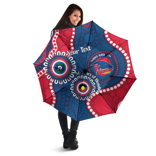 Adelaide Crows NAIDOC 2026 Personalised Umbrella 50 Years of Deadly Aboriginal Art