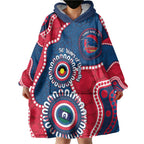 Adelaide Crows NAIDOC 2026 Personalised Wearable Blanket Hoodie 50 Years of Deadly Aboriginal Art