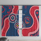 Adelaide Crows NAIDOC 2026 Personalised Window Curtain 50 Years of Deadly Aboriginal Art