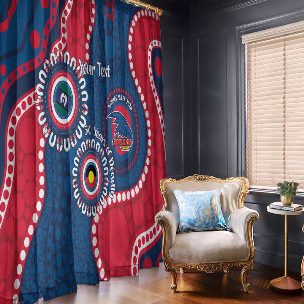 Adelaide Crows NAIDOC 2026 Personalised Window Curtain 50 Years of Deadly Aboriginal Art