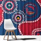 Adelaide Crows NAIDOC 2026 Personalised Window Curtain 50 Years of Deadly Aboriginal Art