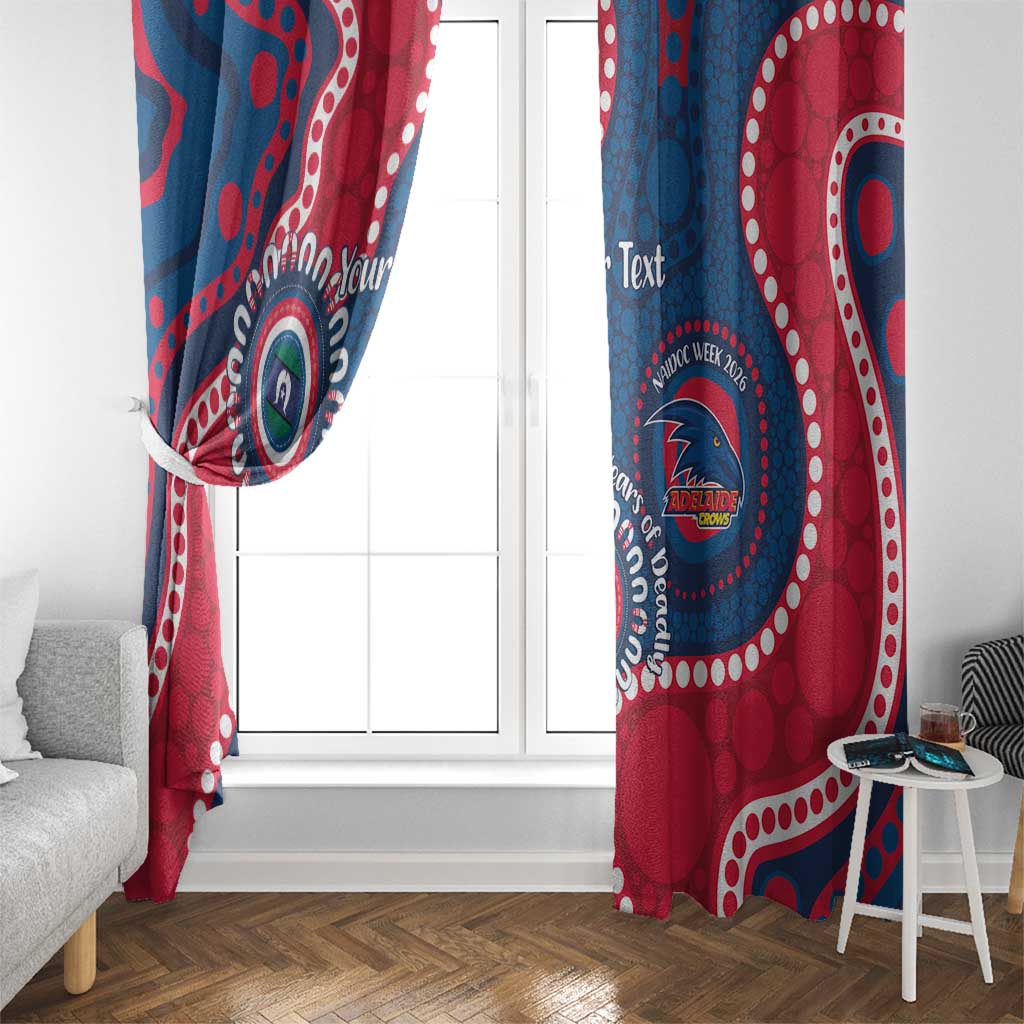 Adelaide Crows NAIDOC 2026 Personalised Window Curtain 50 Years of Deadly Aboriginal Art