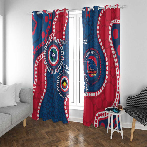 Adelaide Crows NAIDOC 2026 Personalised Window Curtain 50 Years of Deadly Aboriginal Art