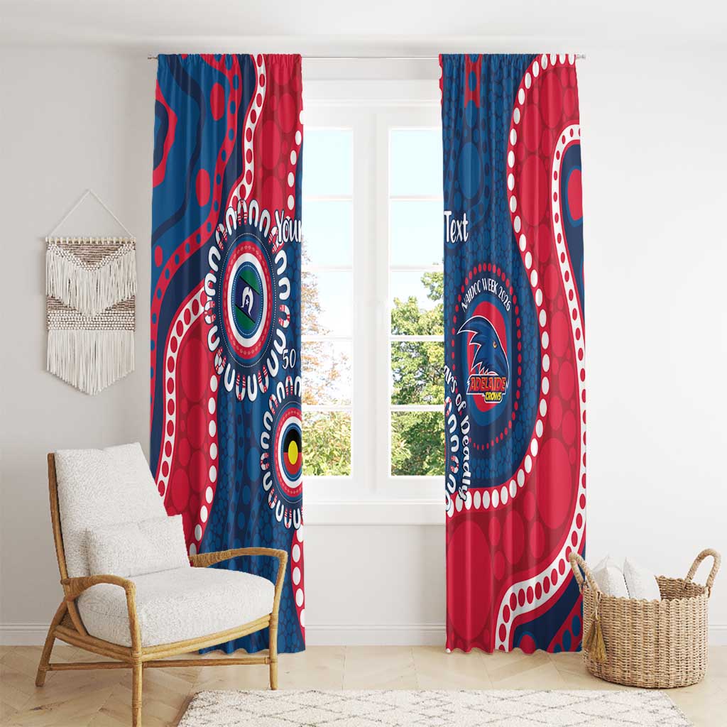 Adelaide Crows NAIDOC 2026 Personalised Window Curtain 50 Years of Deadly Aboriginal Art
