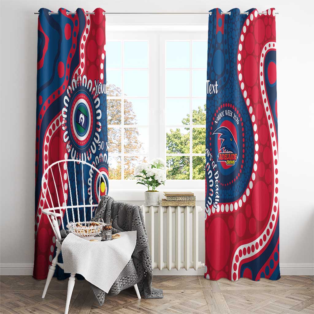 Adelaide Crows NAIDOC 2026 Personalised Window Curtain 50 Years of Deadly Aboriginal Art
