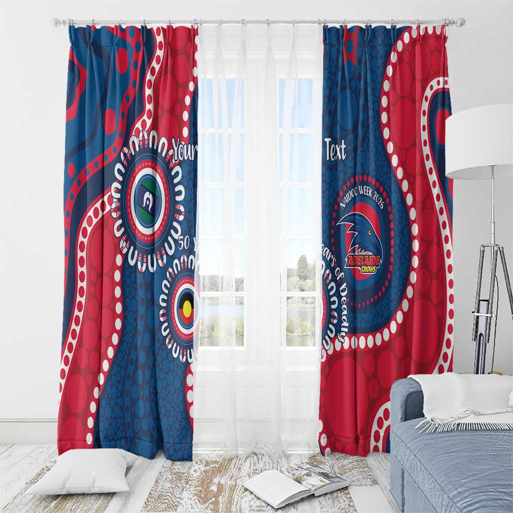 Adelaide Crows NAIDOC 2026 Personalised Window Curtain 50 Years of Deadly Aboriginal Art