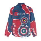 Adelaide Crows NAIDOC 2026 Personalised Women Casual Shirt 50 Years of Deadly Aboriginal Art