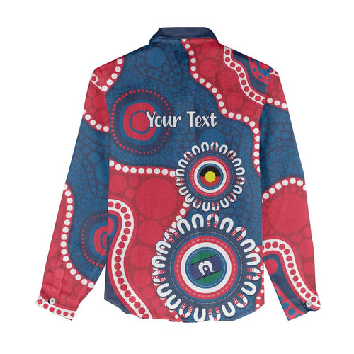 Adelaide Crows NAIDOC 2026 Personalised Women Casual Shirt 50 Years of Deadly Aboriginal Art