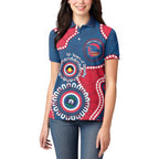 Adelaide Crows NAIDOC 2026 Personalised Women Polo Shirt 50 Years of Deadly Aboriginal Art