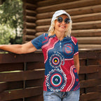 Adelaide Crows NAIDOC 2026 Personalised Women Polo Shirt 50 Years of Deadly Aboriginal Art