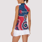 Adelaide Crows NAIDOC 2026 Personalised Women Sleeveless Polo Shirt 50 Years of Deadly Aboriginal Art