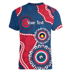 Adelaide Crows NAIDOC 2026 Personalised Women V-Neck T-Shirt 50 Years of Deadly Aboriginal Art