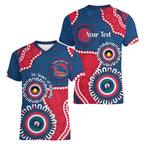 Adelaide Crows NAIDOC 2026 Personalised Women V-Neck T-Shirt 50 Years of Deadly Aboriginal Art