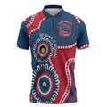 Adelaide Crows NAIDOC 2026 Personalised Zipper Polo Shirt 50 Years of Deadly Aboriginal Art