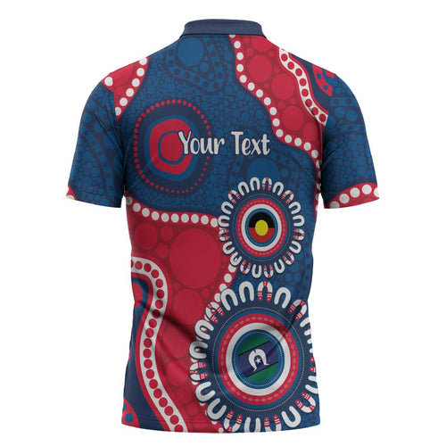Adelaide Crows NAIDOC 2026 Personalised Zipper Polo Shirt 50 Years of Deadly Aboriginal Art