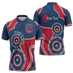 Adelaide Crows NAIDOC 2026 Personalised Zipper Polo Shirt 50 Years of Deadly Aboriginal Art