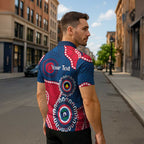 Adelaide Crows NAIDOC 2026 Personalised Zipper Polo Shirt 50 Years of Deadly Aboriginal Art