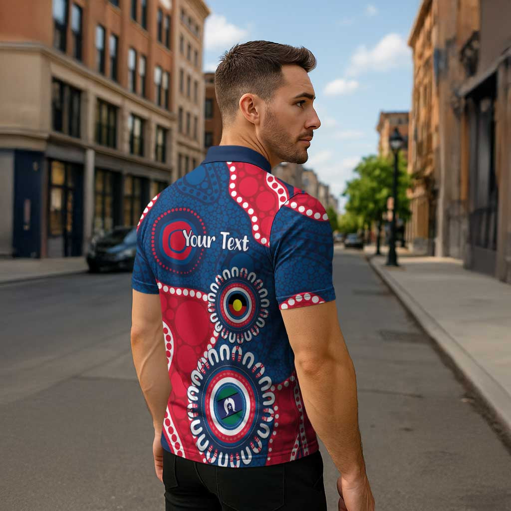 Adelaide Crows NAIDOC 2026 Personalised Zipper Polo Shirt 50 Years of Deadly Aboriginal Art