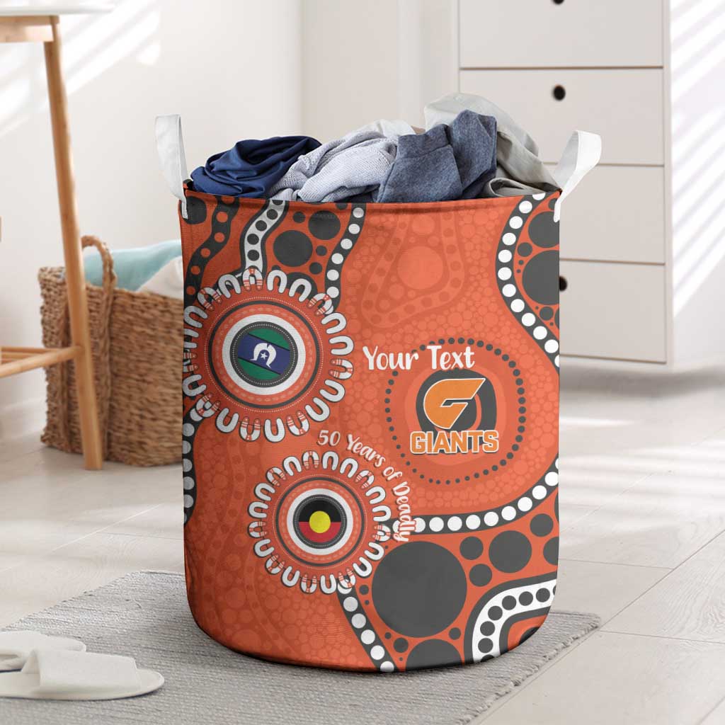 Giants NAIDOC 2026 Personalised Laundry Basket 50 Years of Deadly Aboriginal Art