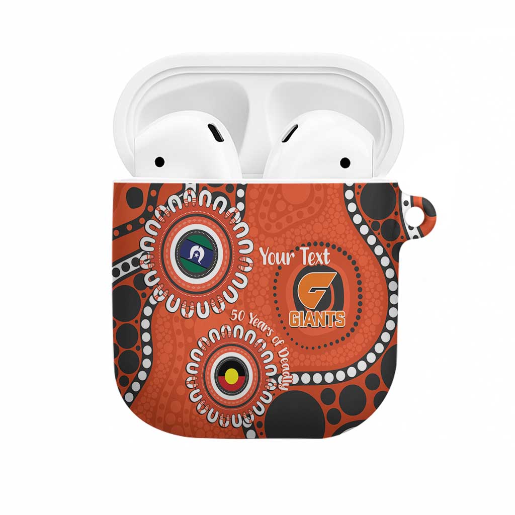 Giants NAIDOC 2026 Personalised AirPods Case 50 Years of Deadly Aboriginal Art