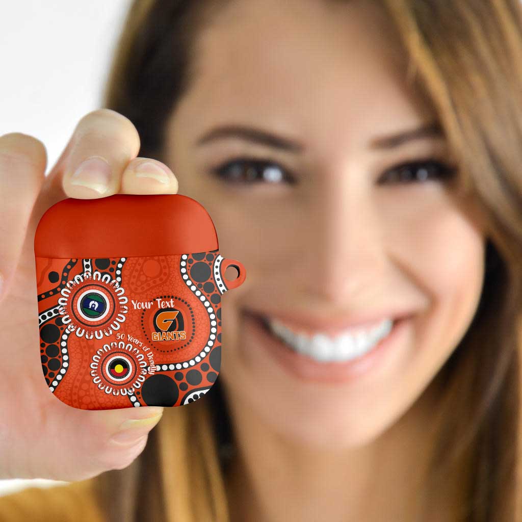 Giants NAIDOC 2026 Personalised AirPods Case 50 Years of Deadly Aboriginal Art