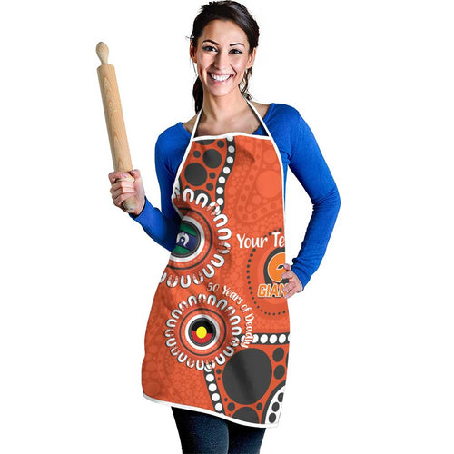 Giants NAIDOC 2026 Personalised Apron 50 Years of Deadly Aboriginal Art