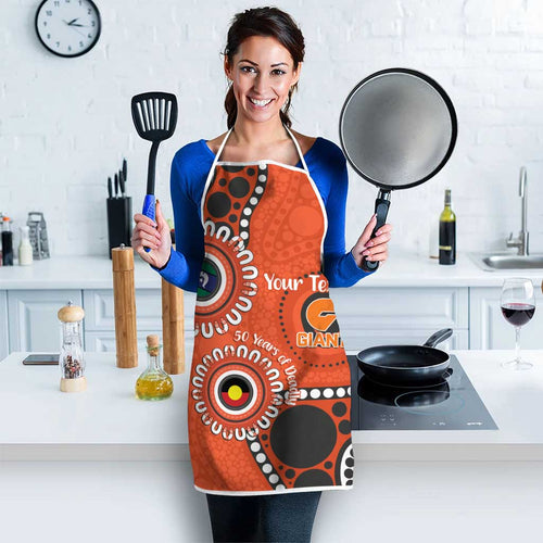 Giants NAIDOC 2026 Personalised Apron 50 Years of Deadly Aboriginal Art